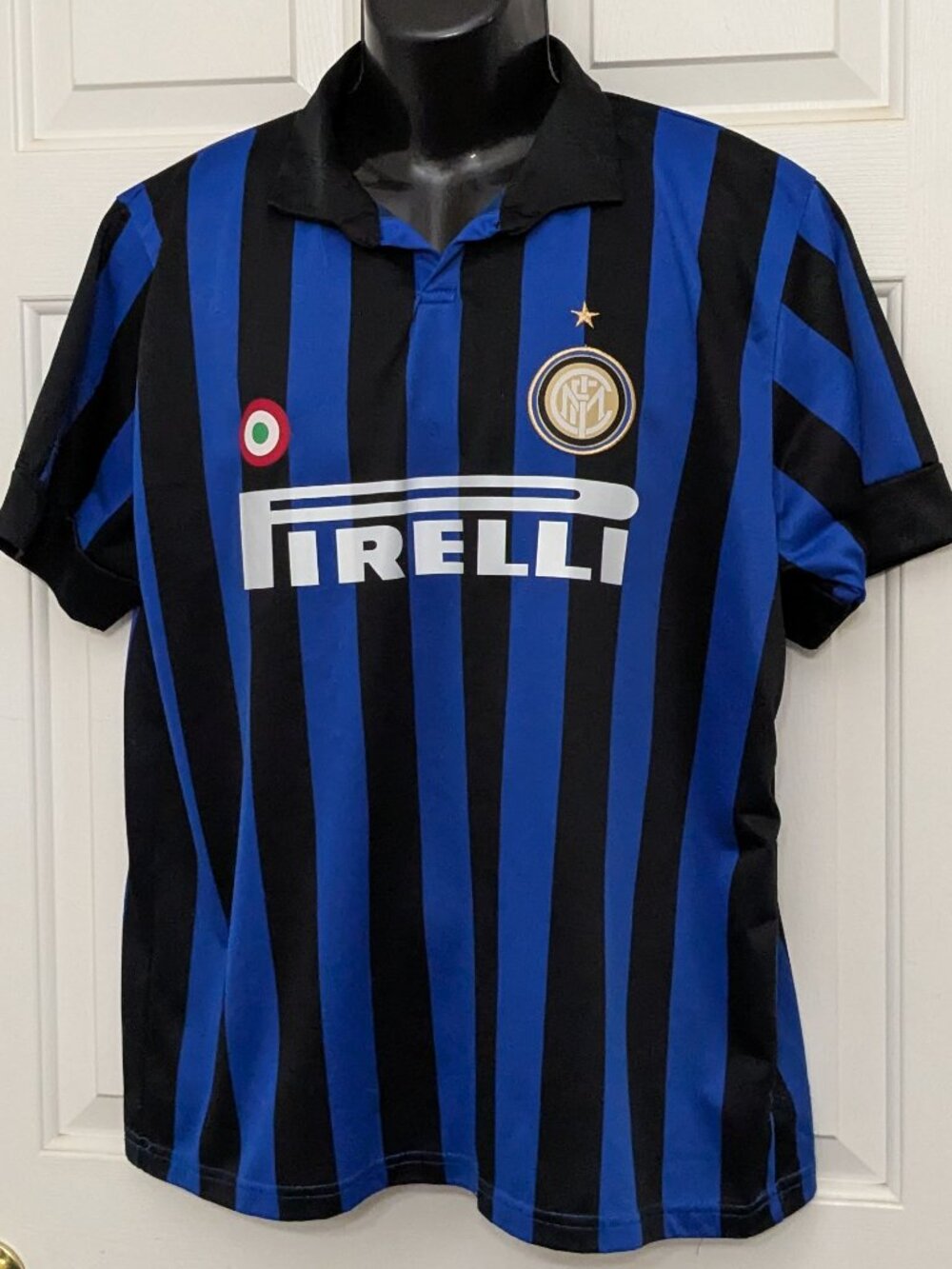 INTER MILAN ITALY 2011/2012 HOME FOOTBALL SHIRT NIKE 7 PAZZINI SIZE XL .